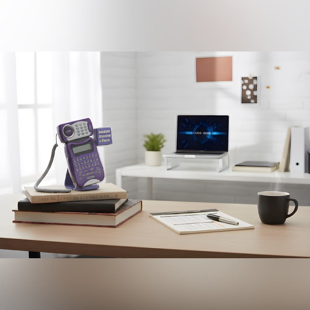 Cyber Gear Databank Organizer & Phone With Ear Phone New Vintage Tech PURPLE